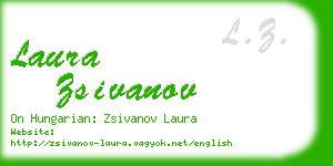 laura zsivanov business card